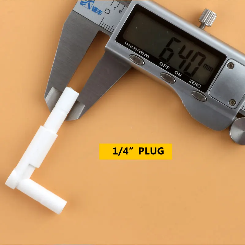 1/4 "-1/4'' LประเภทBoltข้อศอกROเครื่องกรองน้ำHardปลั๊กBolt Quickการเชื่อมต่อท่อการปิดกั้นเส้นผ่านศูนย์กลาง6.5มม.ข้อต่อ