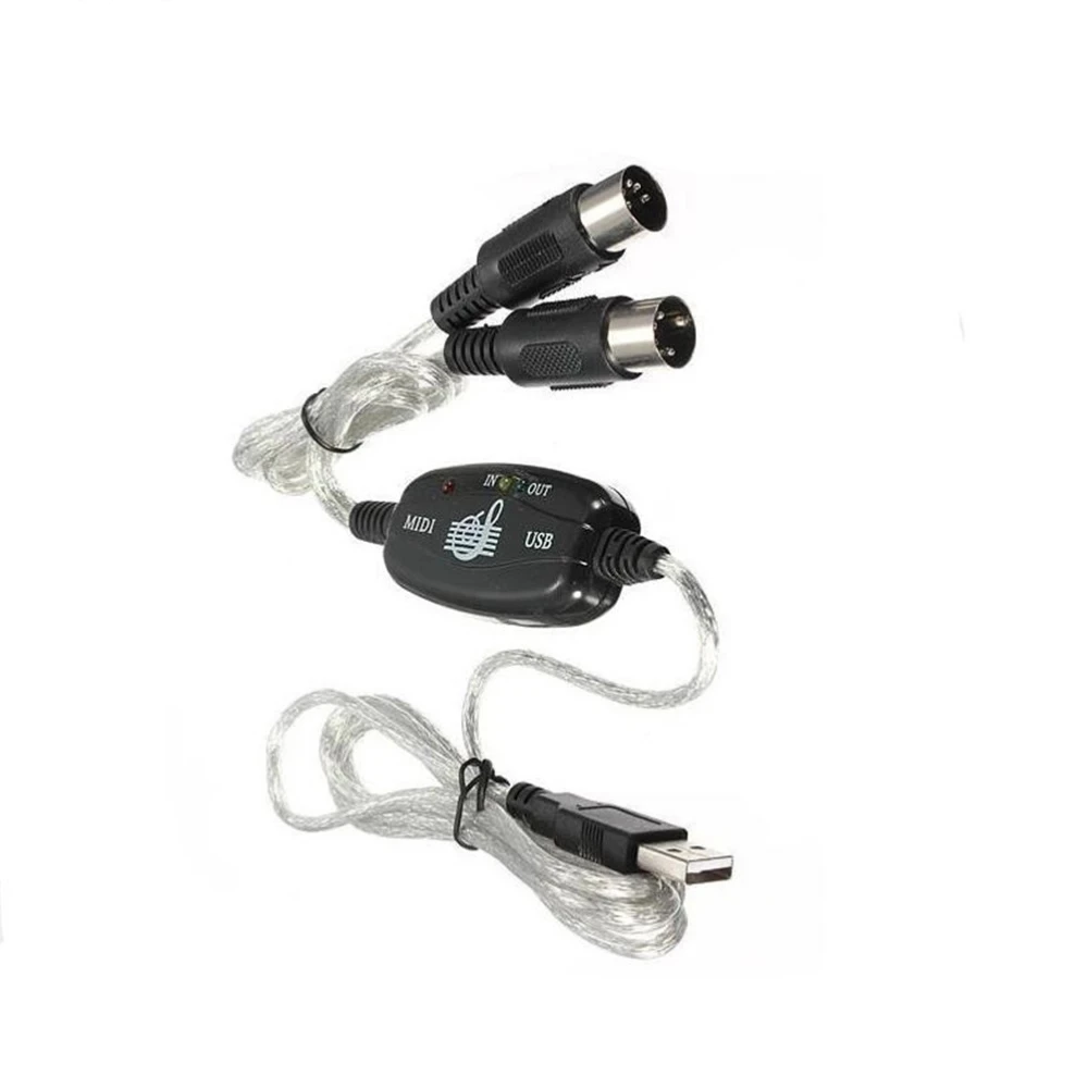USB In-Out MIDI Cabo Conversor Para o Cabo Do Teclado Musica Adaptador