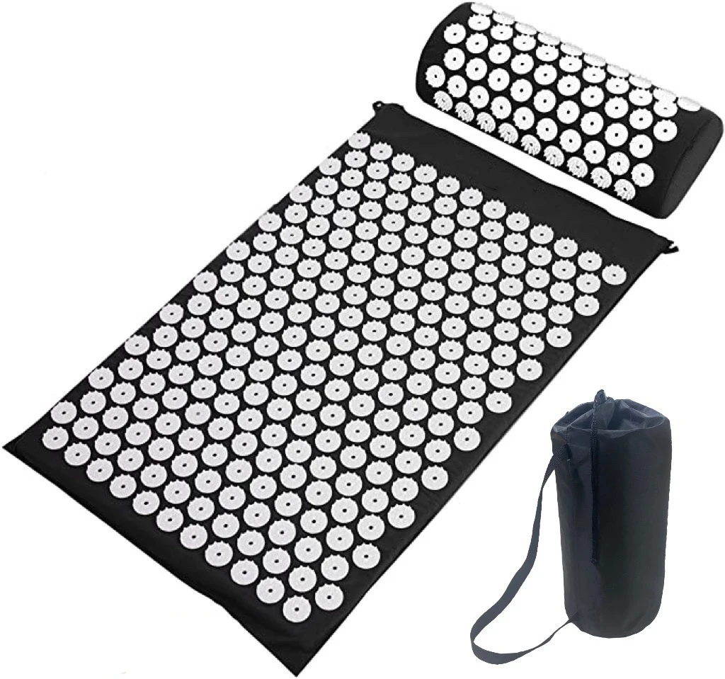 Acupressure Mat Applicator for Back Neck Needle Foot Yoga Mat with Needle Back Massager Cushion Pad