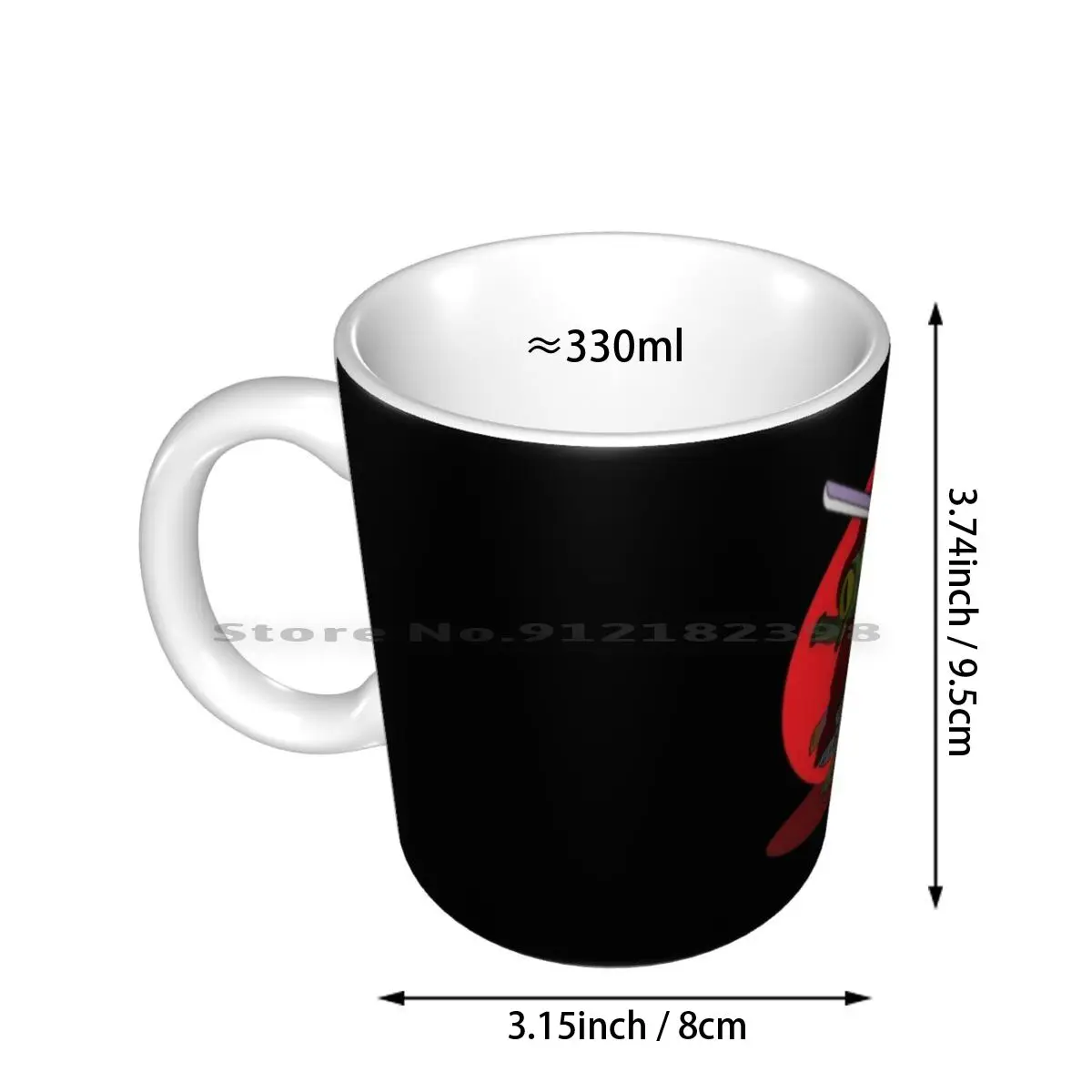 Cool Frog Ceramic Mugs Coffee Cups Milk Tea Mug Frog Japan Japanese Hiragana Katana Sword Animal Japan Flag Moon Red Moon