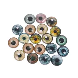 20 sztuk szklane lalki oczy zwierząt DIY rzemiosło gałki oczne dla dinozaurów oczu akcesoria tworzenia biżuterii Handmade 8mm/12mm/18mm