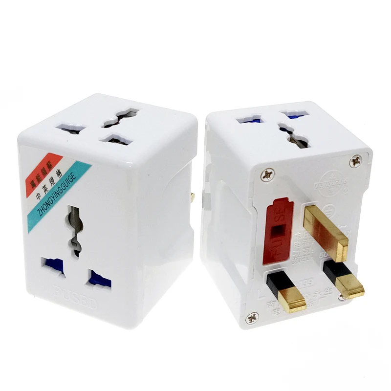 3 IN 1- UK Ireland Malaysia Singapore HK Plug Socket Adapter Masterplug AC250V 13A Fused