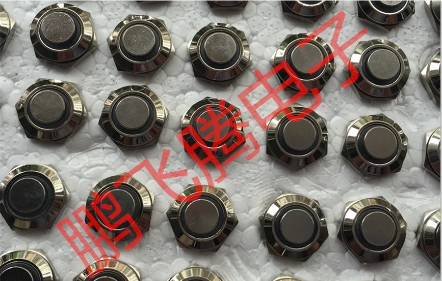 1PCS QN12-R4 12MM metal switch reset start switch high head with LED light ring device switch red light angel eyes