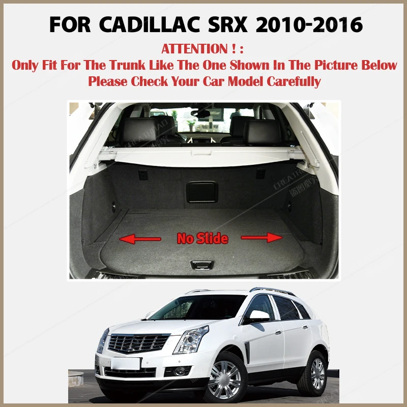 Car Trunk Mat For Cadillac SRX 2010 2011 2012 2013 2014 2015 2016 Cargo Liner Carpet Interior Parts Accessories Cover