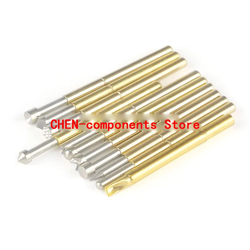 10PCS NEW test probe P125 retractable spring ejector needle Huaronghua needle sleeve round head flat needle tip welding wire