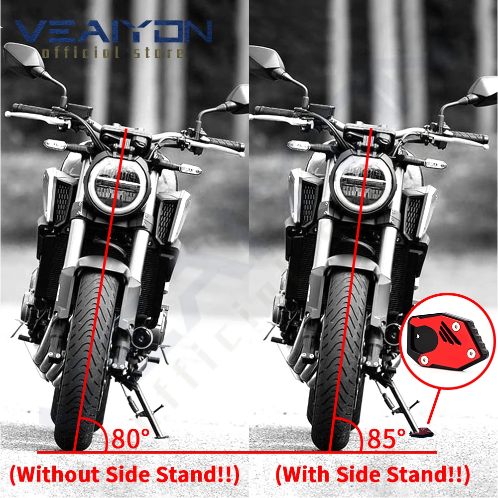 Motorcycle Kickstand Side Stand Extension Pad Support Plate Enlarge Accessories For HONDA CB650R CB 650R Neo Sports Café CB650 R