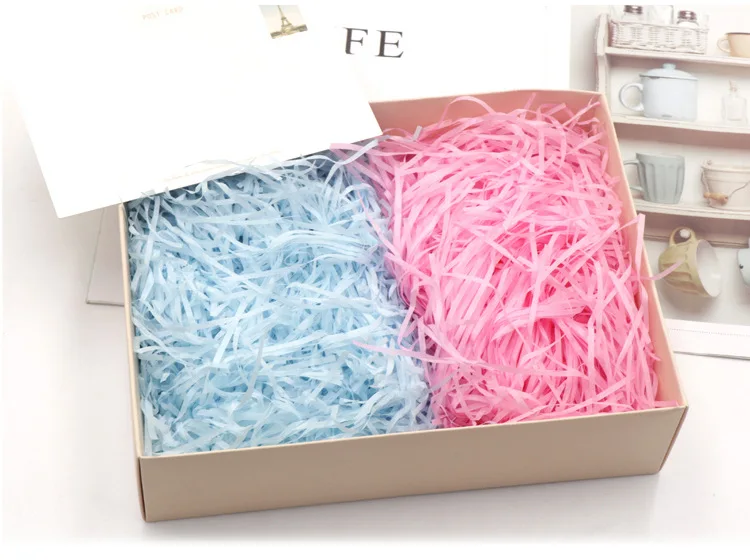 10g/20g/50g Colorful Shredded Crinkle Paper Raffia Candy Boxes DIY Gift Box Filling Material Wedding Marriage Home Decoration