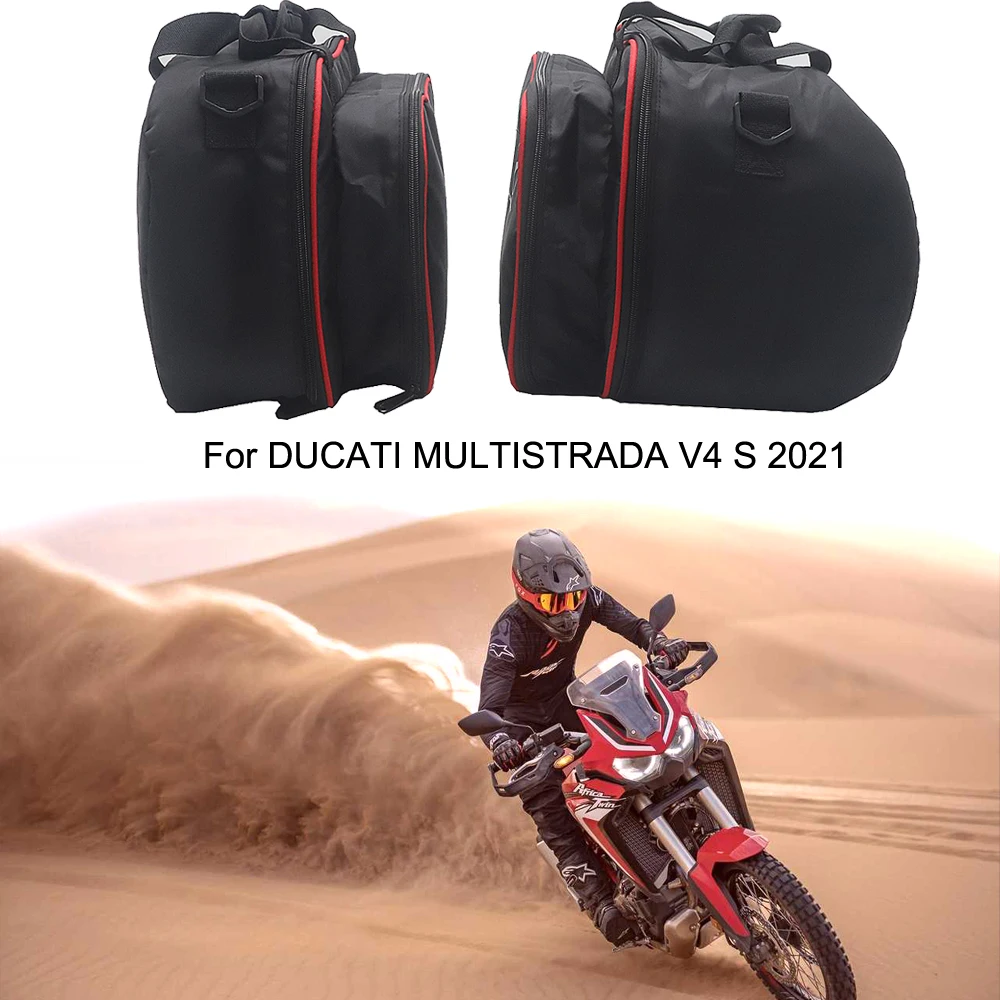 

Новинка 2021 г., расширяющиеся черные красные вкладыши Pannier для мотоцикла DUCATI MULTISTRADA V4 S 2021