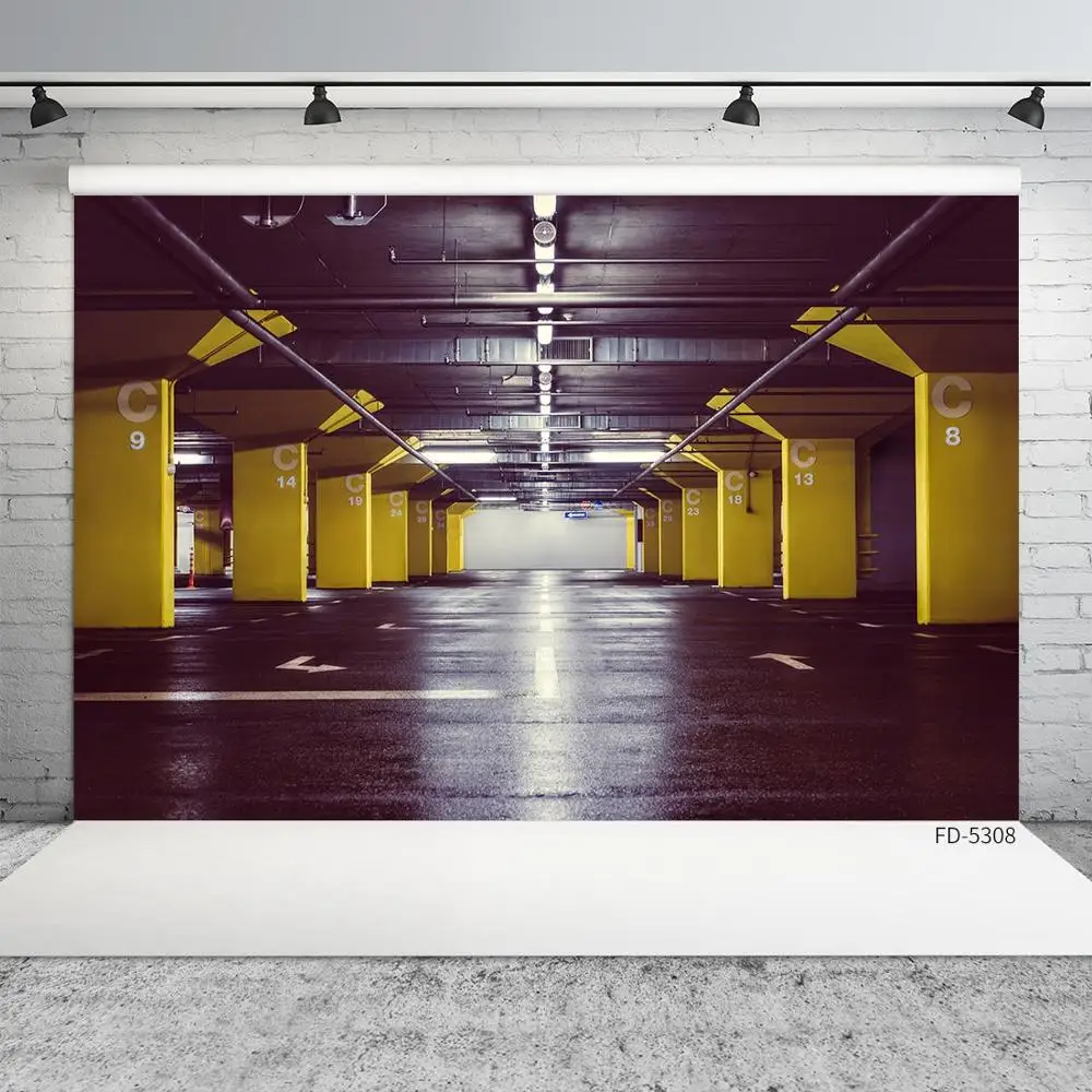 Underground Parking Mark Photography Backdrop Customized Background for Pets Portrait Children Baby Toy Photophone Photo Studio