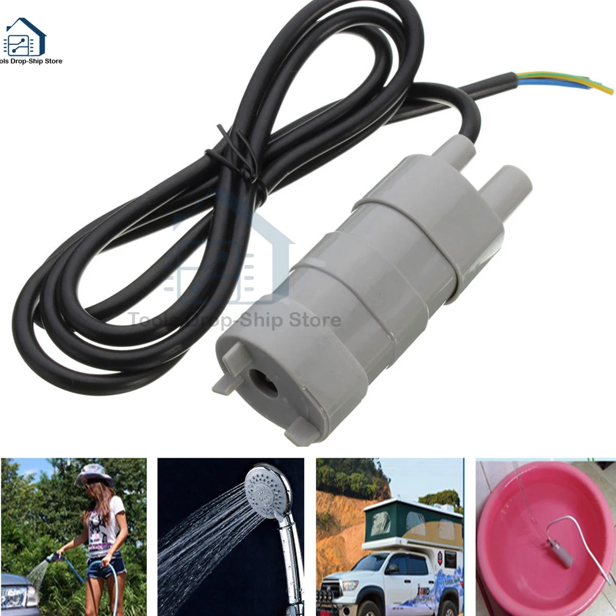 

DC 12V 600L/H 5M High Pressure DC Submersible Water Pump Micro Motor Water Pump for Garden Fountain Aquarium