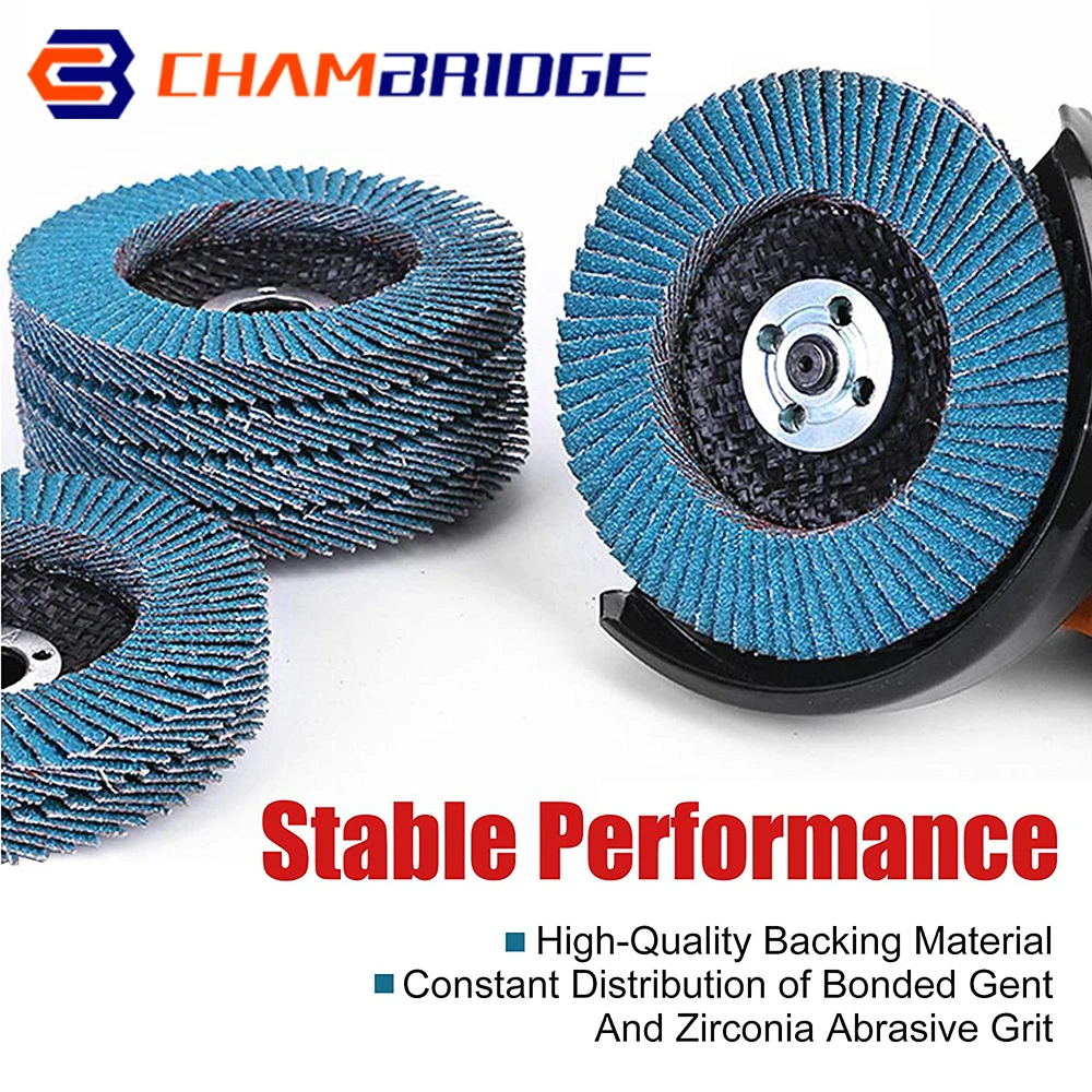 4.5 inch Flap Discs Zirconia Grinding Wheels 40/60/80/120 Grit Professional Flap Discs Sanding Abrasive Blades for Angle Grinder