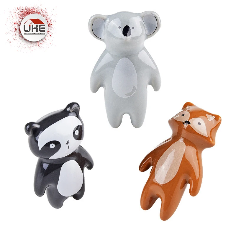 

Aniamal Ceramic Handle Cute Lion Donky Fox Koala Knobs Child's Gadget Single Hole Knobs and Pulls for Cabinet Drawer Door Handle