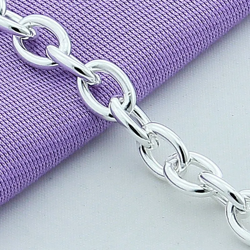 Lobster Clasp Bracelet 925 Silver Simple Classic Chain Bracelet For Women Men  Top Quality Wholesale