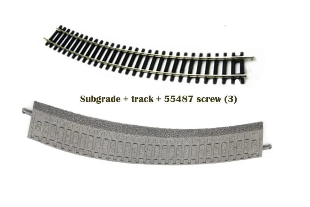 Miniature model  1:87  HO ratio  R2 curved rail 55212 30 °  Single subgrade rail set  Train sand table material