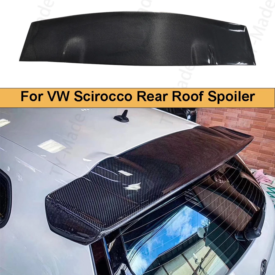 Carbon Fiber FRP Rear Roof Spoiler Wing Rear Trunk Roof Wing Spoiler Lip For Volkswagen VW Scirocco Standard 2008-2013 Not Fot R