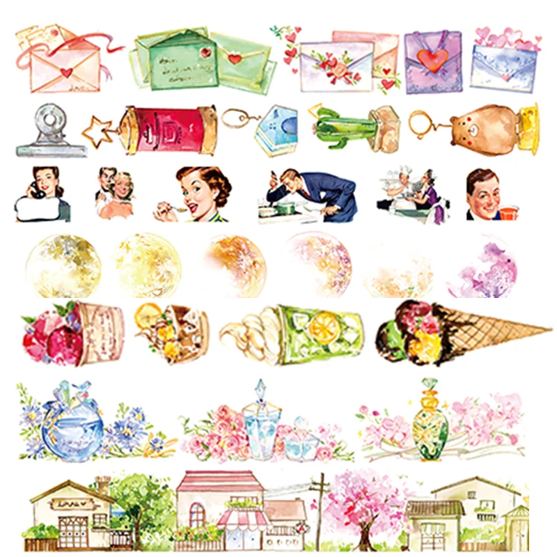 

1 pcs Washi Tapes DIY Japanese Paper Cartoon Teenage life Masking tape Decorative Adhesive Tapes Scrapbooking Stickers