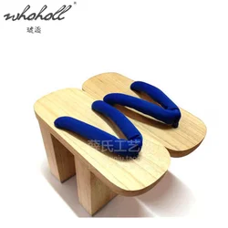 WHOHOLL Plus High Heel 10cm Japanese Geta Cosplay Costumes Shoes High Two-tooth Wood Clogs Slippers Flip-flops Women Samurai Cos