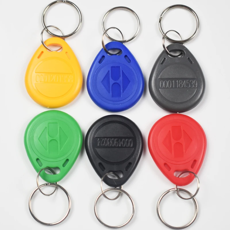 100pcs RFID 125KHz Tag  TK4100 EM4100 Proximity Keyfobs Tags RFID Card for Access Control Time Attendance