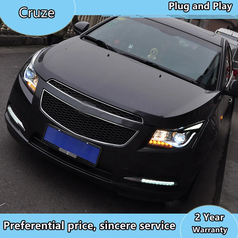 Car Styling Head Lamp for Chevrolet Cruze Headlights 2009-2015 LED Headlight DRL Q5 Bi Xenon Lens High Low Beam Parking