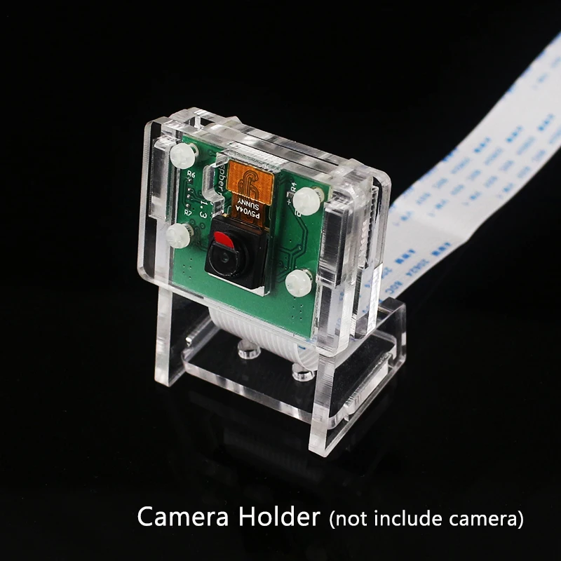 Transparent Camera Holder Acrylic Support Bracket Case for Raspberry Pi Camera Offical Camera V2 Pi 4B 3B Zero