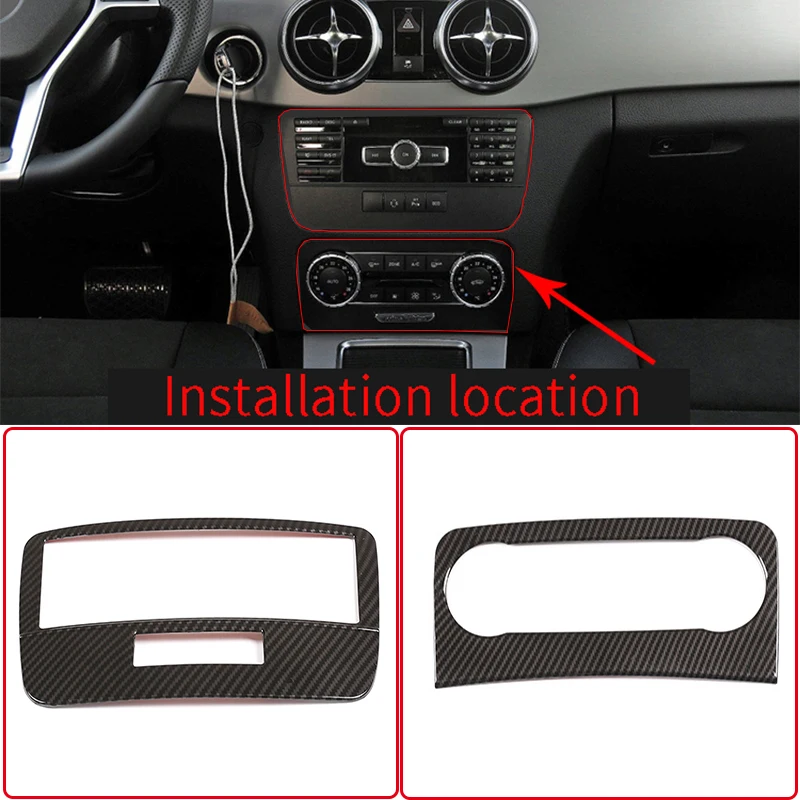 

For Mercedes Benz GLK X204 2013-2015 Car Central Control Air Conditioning Switch Panel Voice Mode Button Trim Frame Stickers