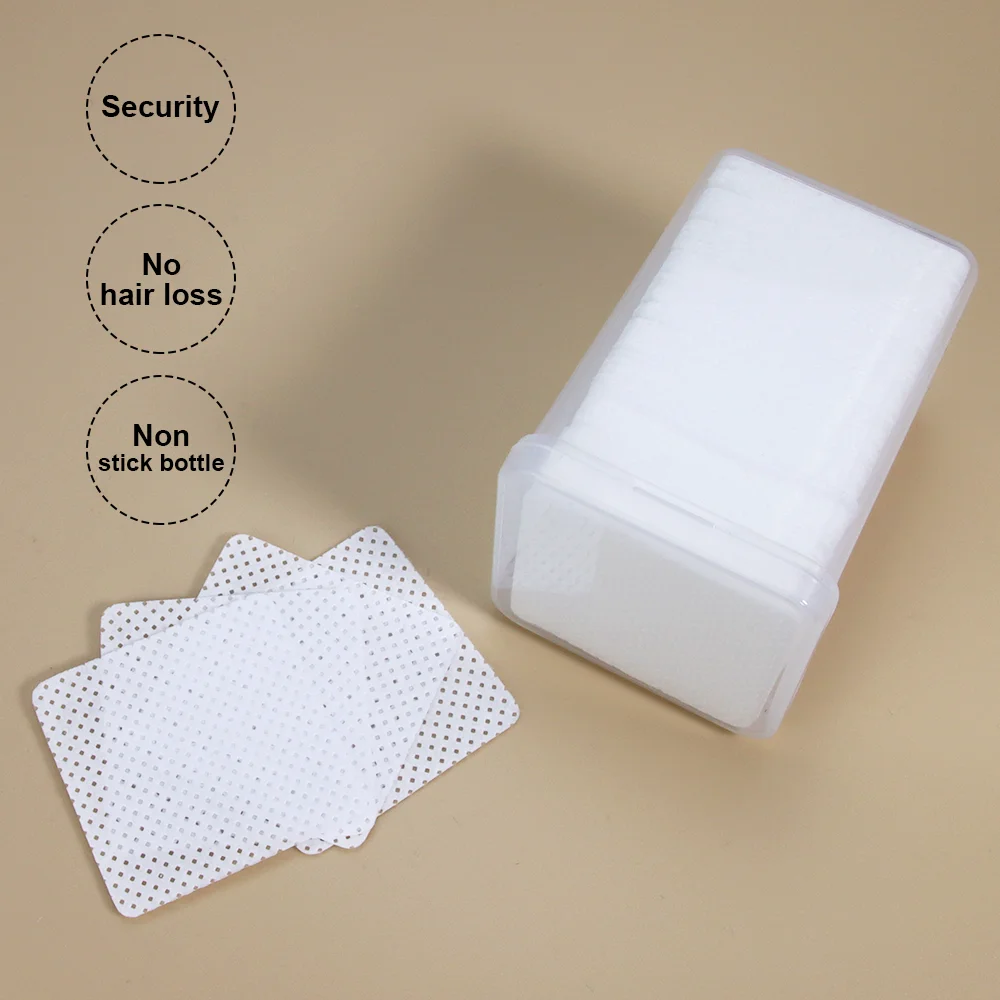 200Pcs Lint-Free Paper Cotton Eyelash Glue Remover Wipe The Mouth Of The Glue Bottle Prevent Clogging Cleaner Pad Makeup Tool