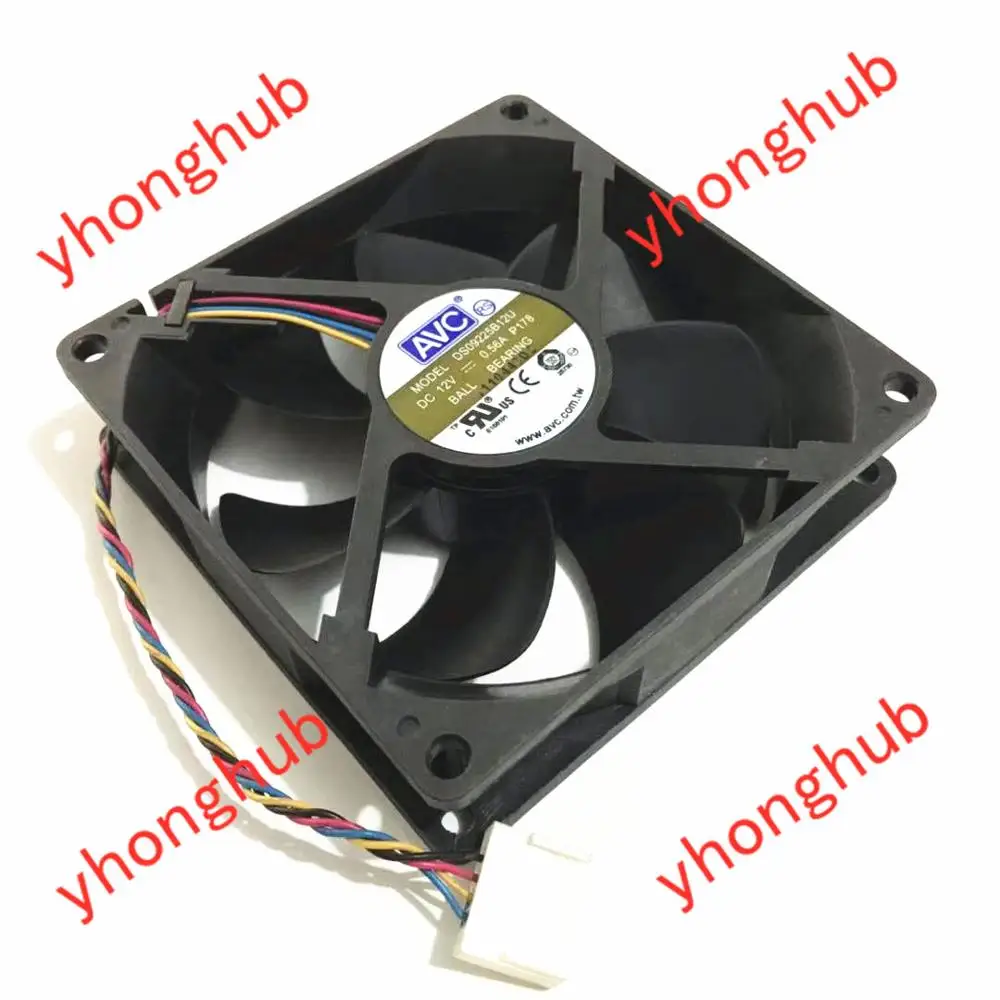 

AVC DS09225B12U P179 P178 DC 12V 0.56A 90x90x25mm Server Cooling Fan