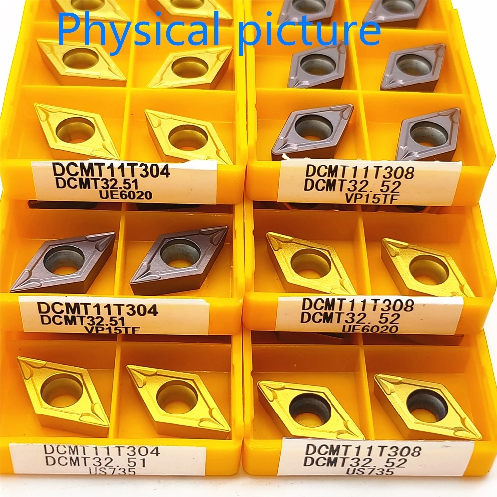 10 pz DCMT11T304 Insert VP15TF inserto in metallo duro utensile da taglio interno utensile da taglio utensile da tornio CNC ueue6020 US735