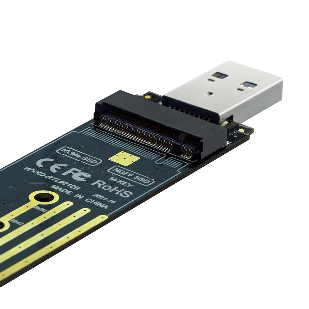 M.2 NVME Adapter PCIe NGFF SATA M2 SSD Board Dual Protocol USB 3.1 For M/B Key Samsung 970 series / 960 series / WD 2230 2242