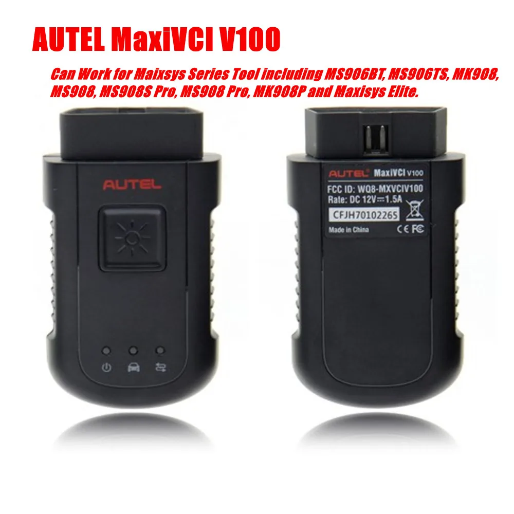 Autel MaxiVCI V100 Compact Bluetooth Interface Can Work for Maixsys Series Tool including MS906BT, MS906TS, MK908, MS908