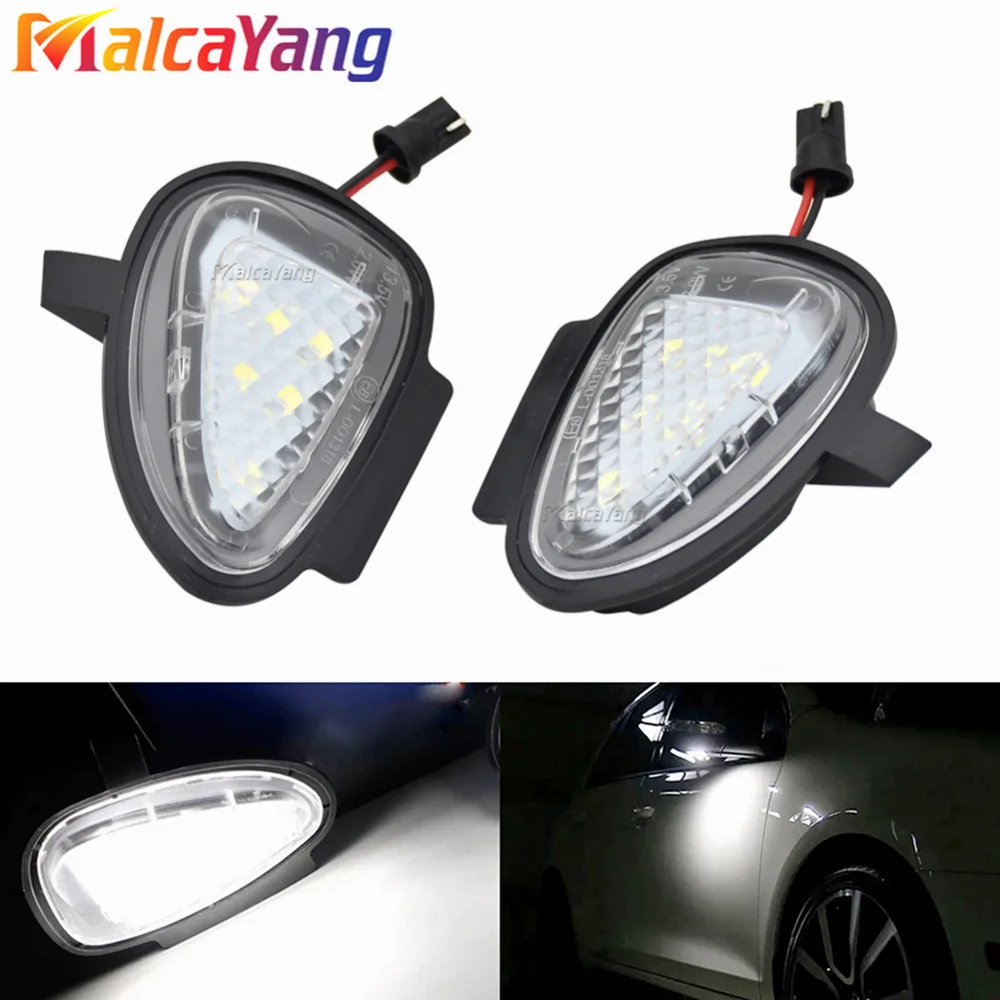 2 Pieces Car Error Free LED Side Mirror Puddle Signal Light For VW Golf MK6 6 MKVI C45 Cabriolet White Led Lamp - view 3