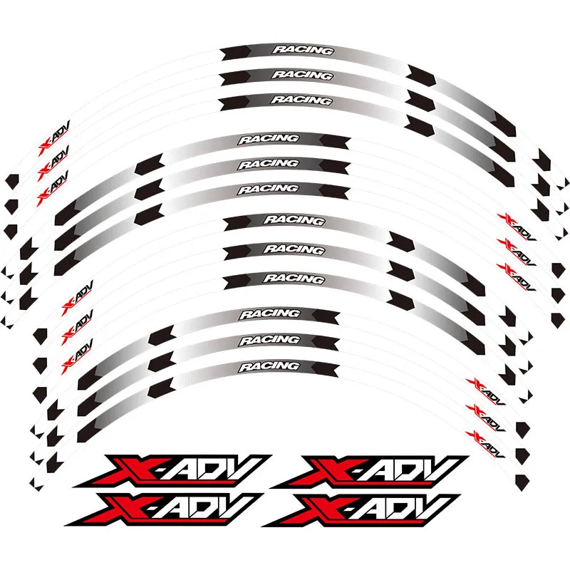 Motorcycle Outer rim stickers wheels film border reflective decals tire decoration sticker For HONDA X-ADV XADV750 xadv 750