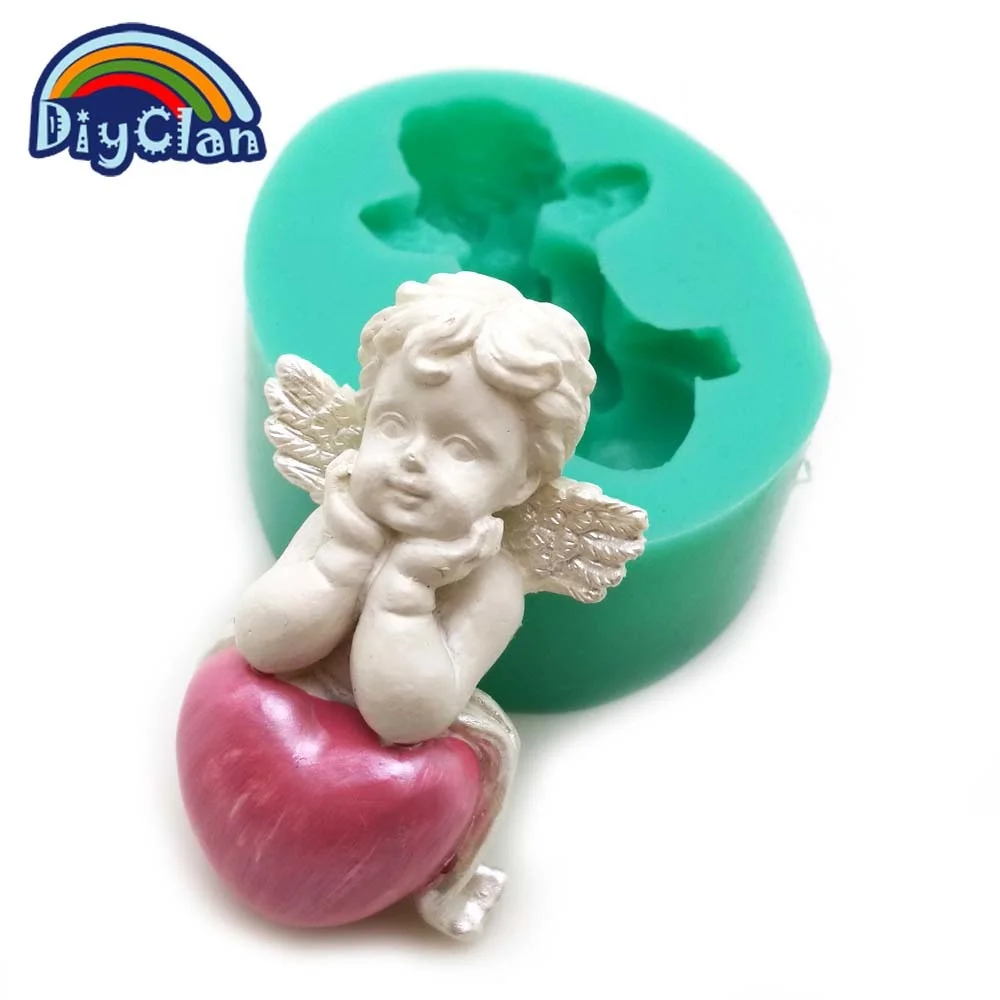 3 Style DIY Silicone Fondant Cake Cupid Little Angel Molds Cake Decoration Tools Chocolate Mold Mini Style Candy Clay Mould