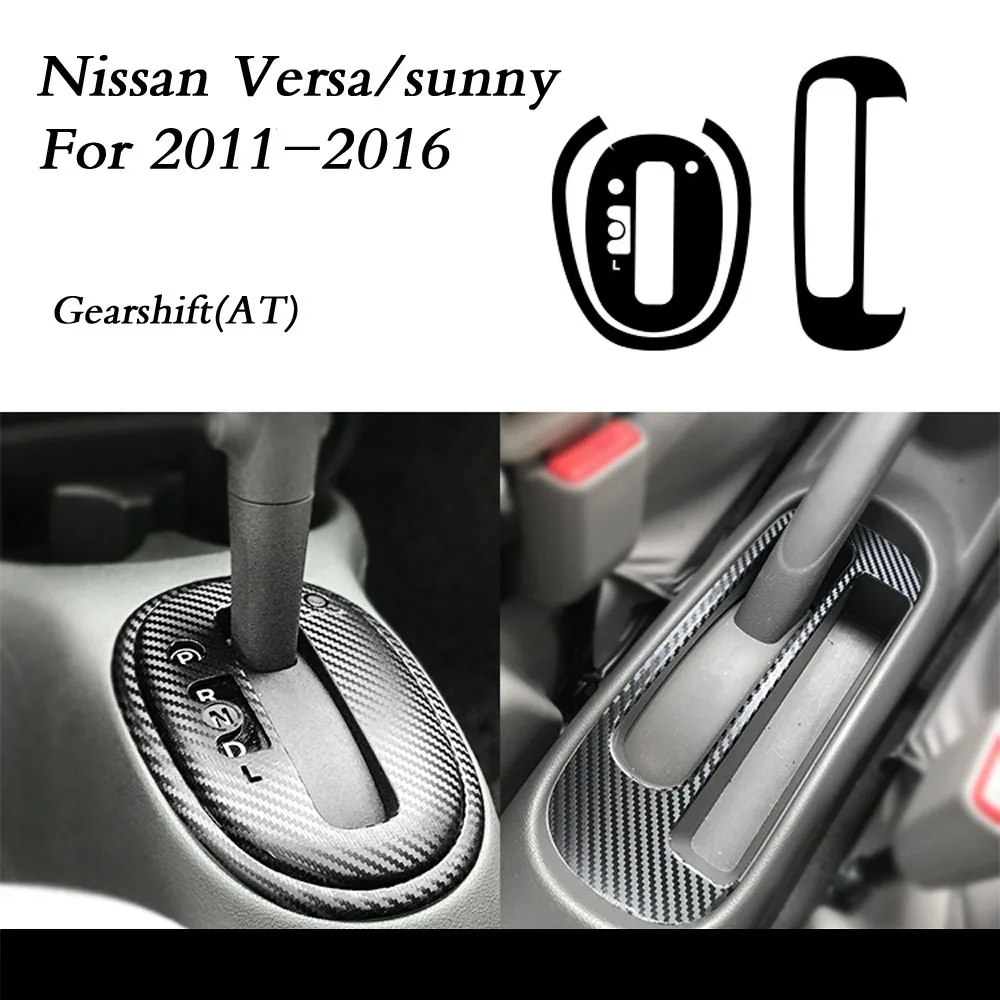 Car Accessories Neue 5D Carbon Fiber Stickers For  Nissan Versa Sunny 2011-2016 Interior Central Control Panel Decoratendle