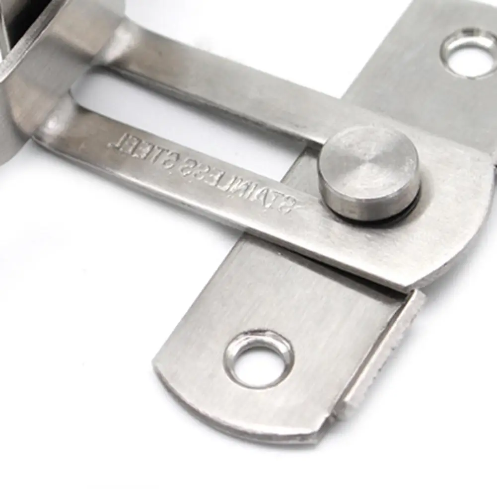 Stainless Steel 90 Degree Door Buckle Door Hasp Latches Sliding Door Chain Lock Anti-theft Window Door Lock Hardware