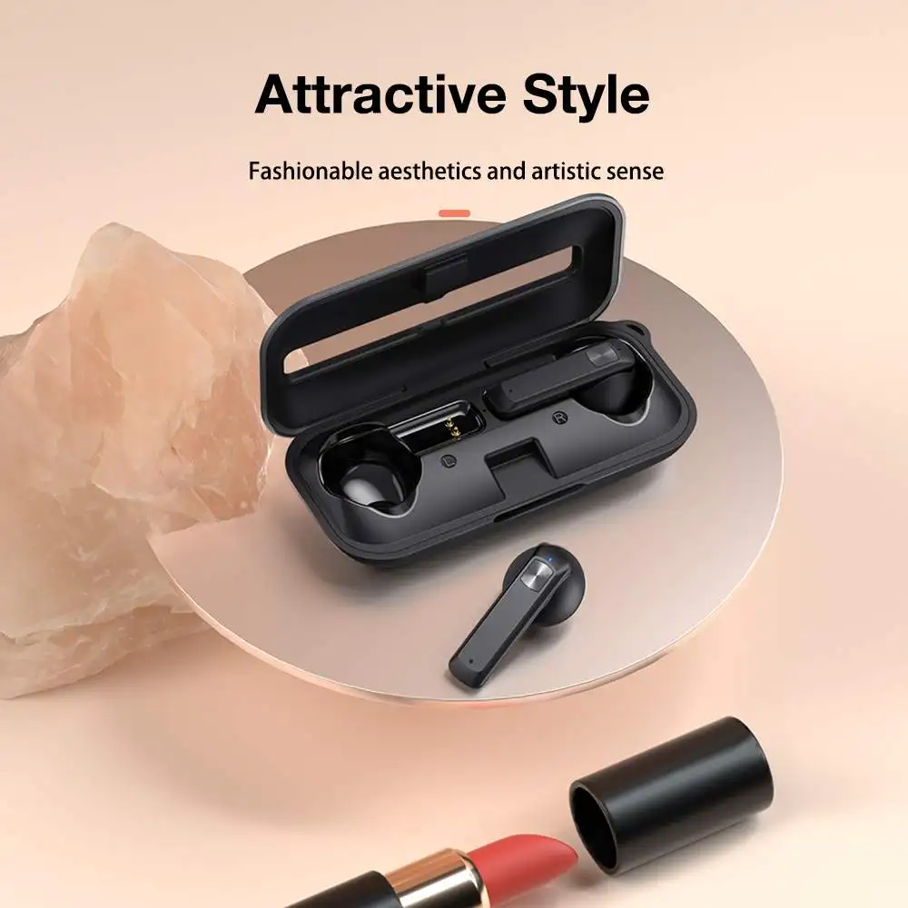 BlitzWolf ENC TWS bluetooth Headphones True Wireless Earphones Half in ear Earbuds with Touch Control, AAC Audio,IPX4 Waterproof