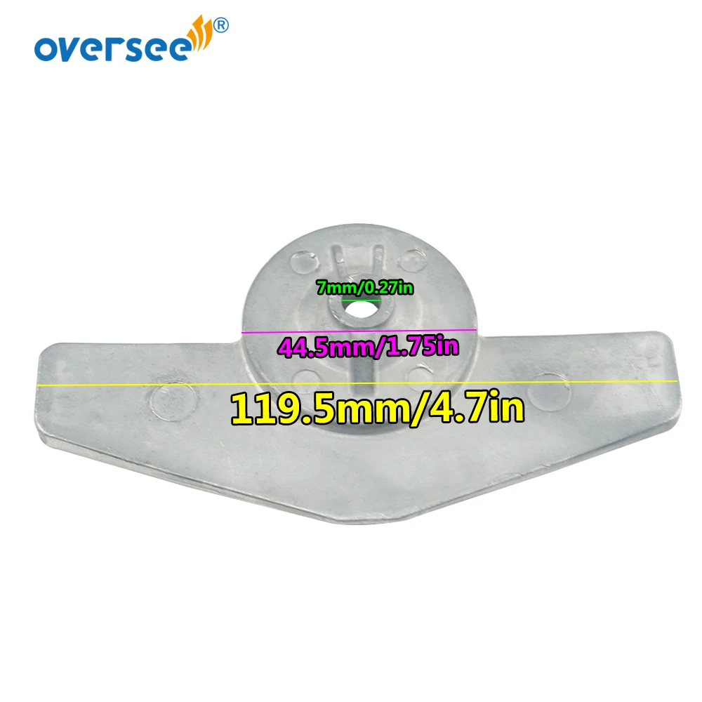 Oversee 6B4-45251 Zinc Anode For Yamaha 2T 9.9HP 15HP Outboard Engine 6B4452510000 6B4-45251-00 6B4-45251-00-00