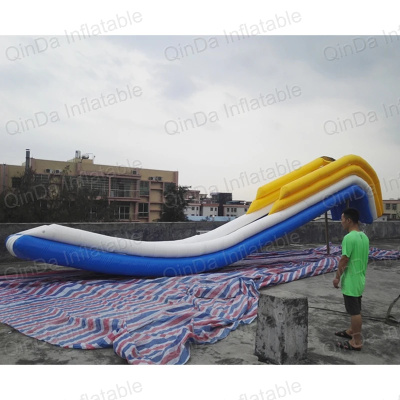 Giant 0.9Mm Adult Inflatable Floating Water Slide On Sea , Yacht Inflatable Water Slide For Lake Boat