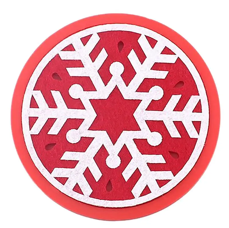 1pc Felt Cloth Christmas Absorbent Coaster Xmas Tree Snowflake Shape Coaster Silicone Drink Coaster Cup Accessories For Party