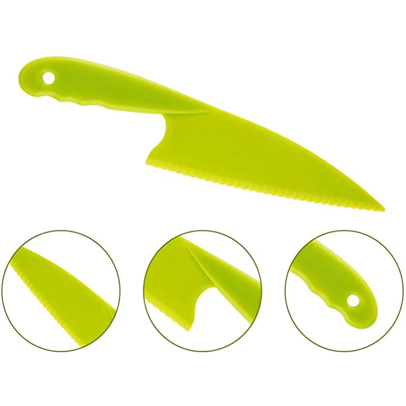 Couteau de cuisine coloré pour enfants, Chef Nylon opaque Fruit JxCake diligence Laitue Couteaux en plastique Ensemble d\'outils de cuisine 2022