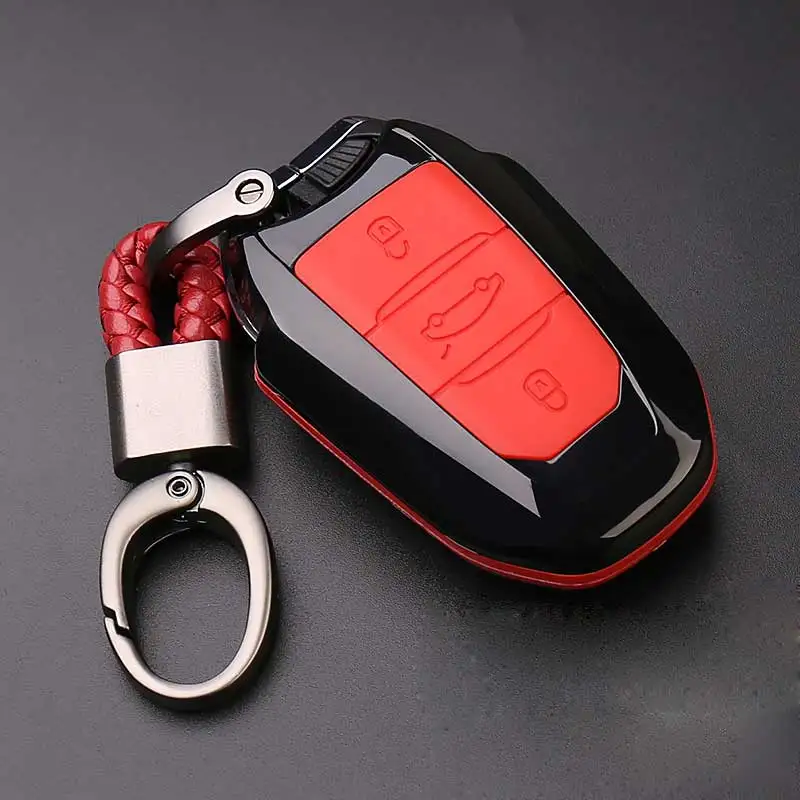 Carbon Fiber car Key Case holder For Peugeot 508 301 2008 3008 4008 407 408 Citroen C5 C6 C4L CACTUS C3XR DS Smart Key cover