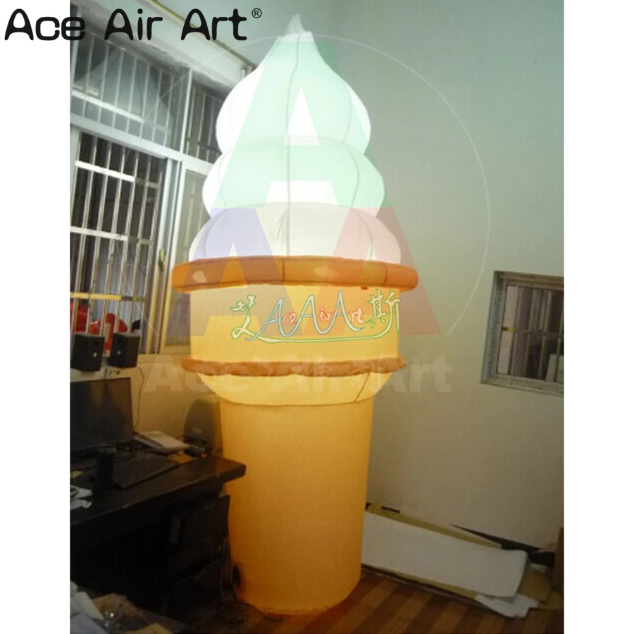 Popular 8ft/10ft/13ft Inflatable Ice Cream Model With Air Blower For Trade Show/Exhibition/Advertising Made By Ace Air Art