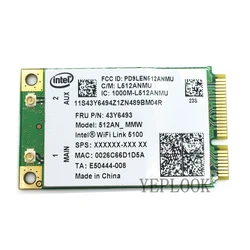 512AN 5100AGN 300Mbps bezprzewodowa karta Wifi 802.11N pci-e dla Lenovo Y450 G450 G450L Y430 SL400 SL500 X200 X200s X200t X301