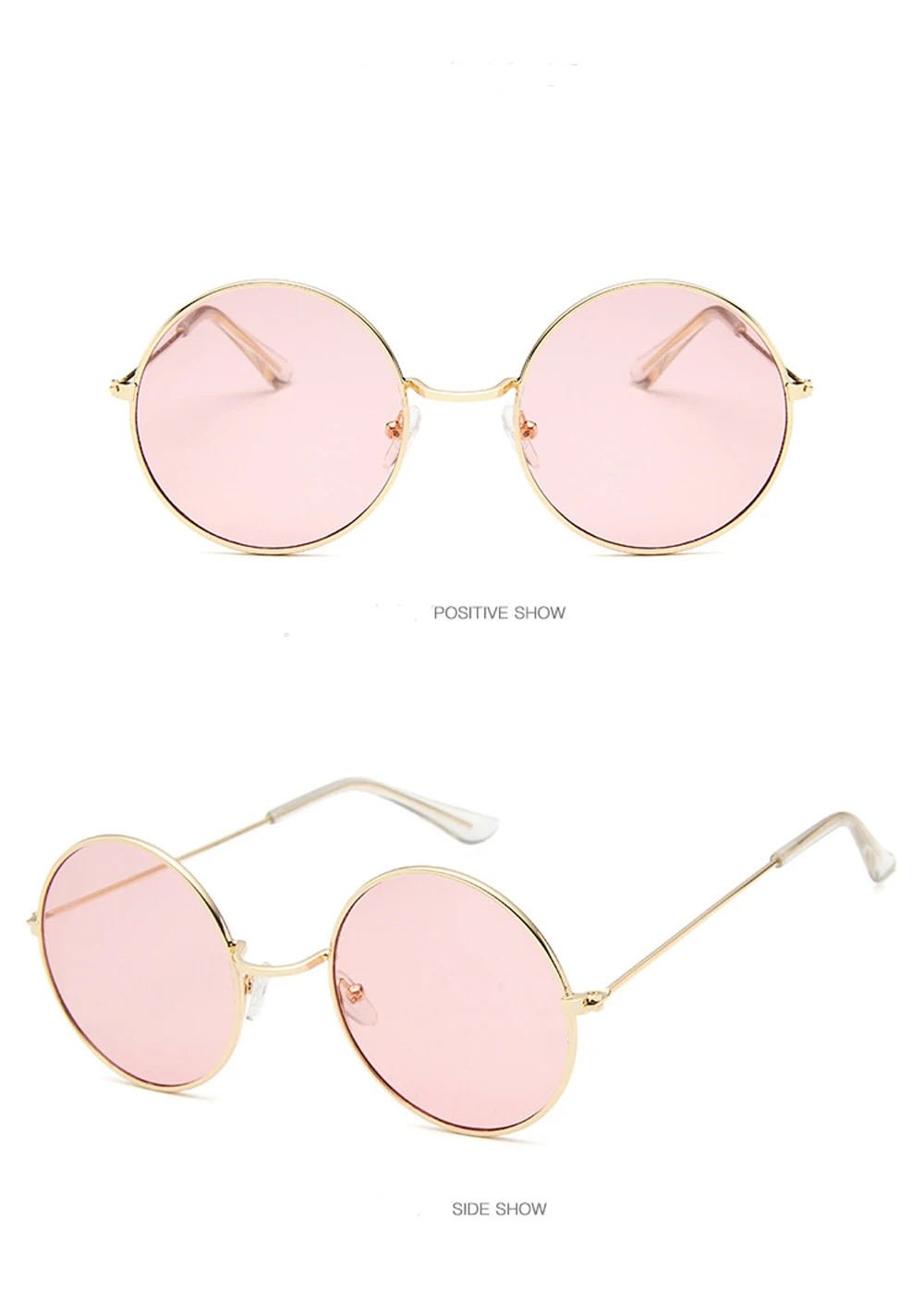 MUSELIFE 2026 Runde Damen-Sonnenbrille UV400 Retro Metall-Sonnenbrille mit Verlaufsgläsern Vintage-Spiegel Luxus-Brillen – Detail 8