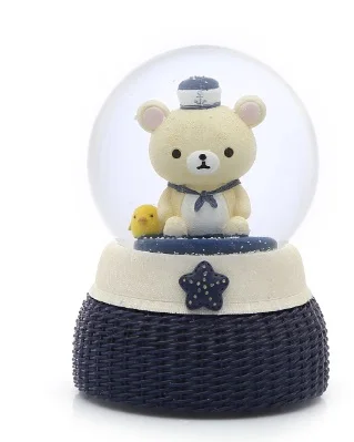 Lighted Snow Globe Big size Cute Teddy Bear Snow Spray Sphere