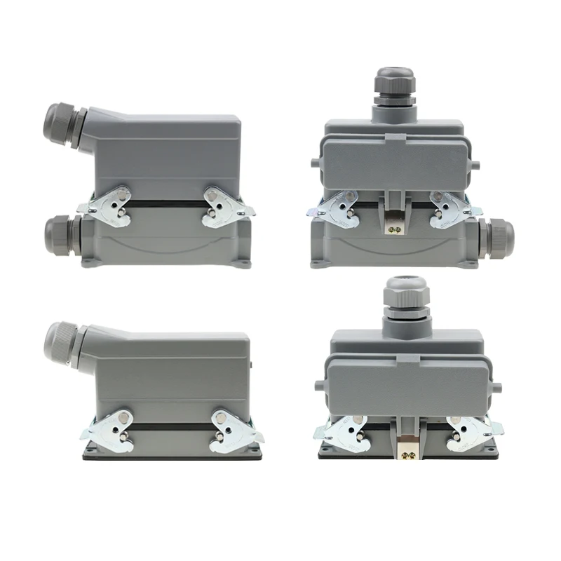 

Rectangular Heavy Duty Connector HDC-HE Waterproof Aviation Industry 6/10/16/24 core pins Plug Socket with cover 16A 500V