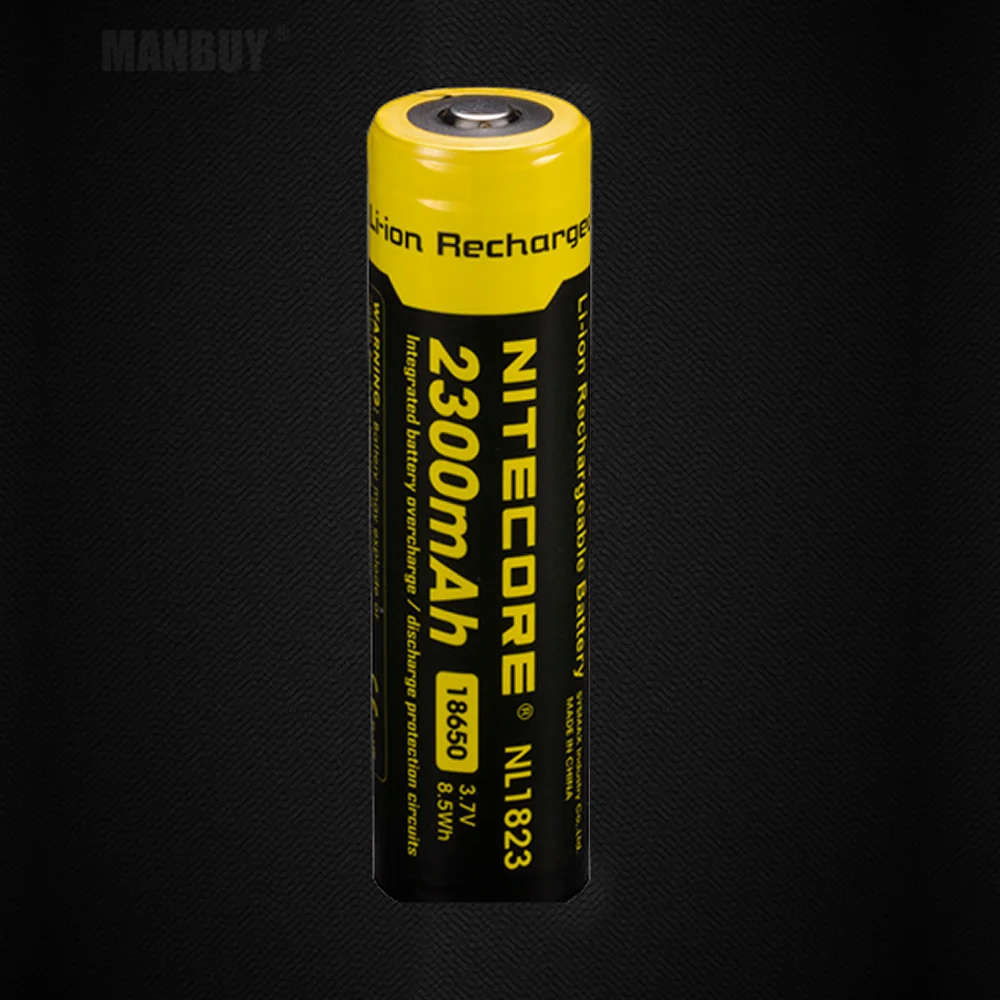 Top Sales NITECORE NL1823 NL183 18650 2300mAh 8.5Wh High Discharge Performance Li-ion Protected Rechargeable Battery Button