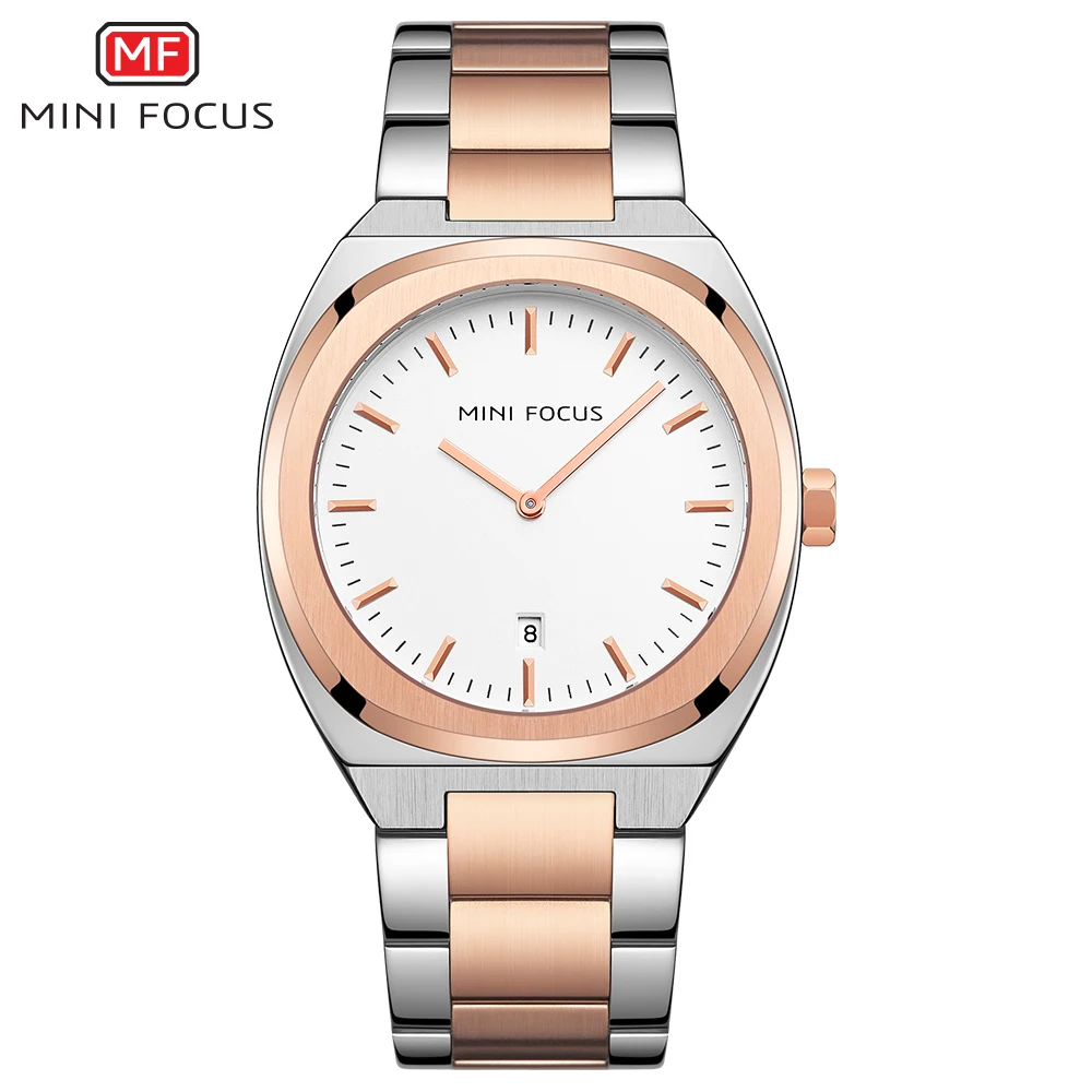 MINI FOCUS Luxury Steel Watches Men Top Brand Business Quartz Watch Women Unisex Waterproof Wristwatch Man Relogio Gold 0319