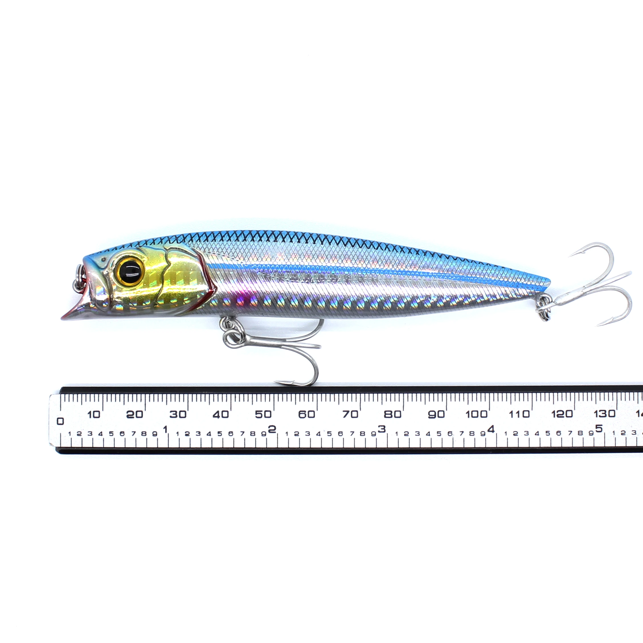 AOCLU Schwimmdock Jerkbait Wobbler 115mm 14g Topwater Popper Harte Köder Minnow Angeln Locken Flach Taucher Schwimmer Für Meer bass – Detail 5