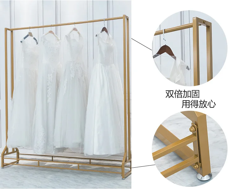 

Свадебная стойка, высококачественная витрина от пола до потолка, вешалка для магазина одежды из кованого железа, простая специальная стойка для фотостудии